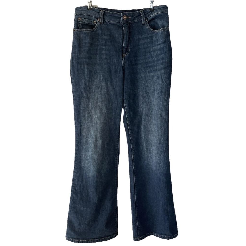 Women's High-Rise Flare Jeans Stretch 14 I.N.C. INC Denim International Concepts